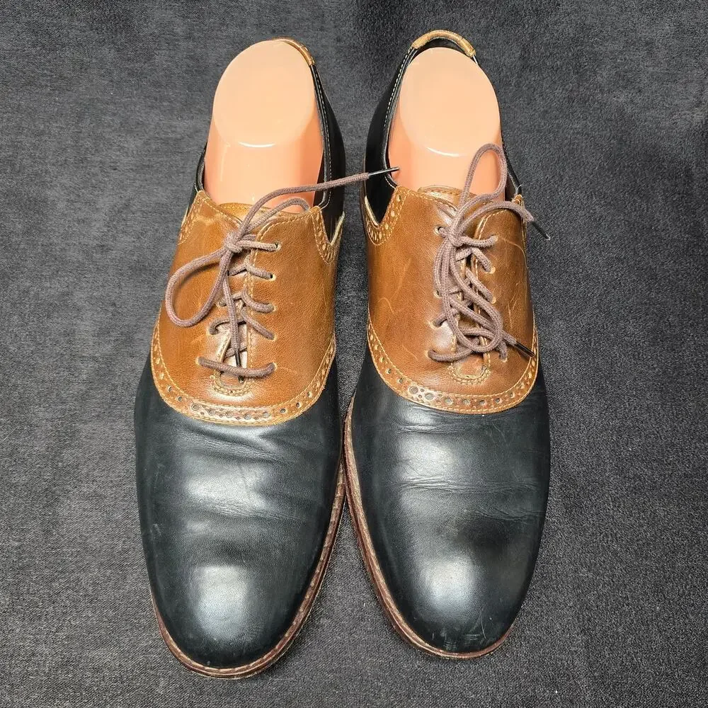 Cole Haan Black & Brown Leather Brogue Oxford Dress Shoes